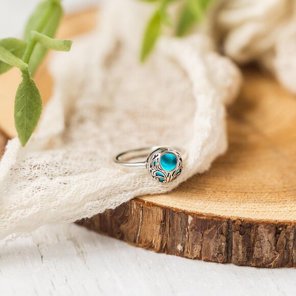 Recycled Vintage Mason Jar Sterling Adjustable Vintage Lace Ring - Picture 2 of 6